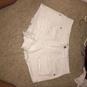Forever 21 white ripped shorts